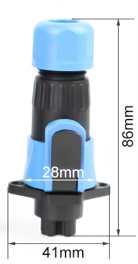 2-Pin Waterproof Quick Connect Panel Connector – IP68 Rated