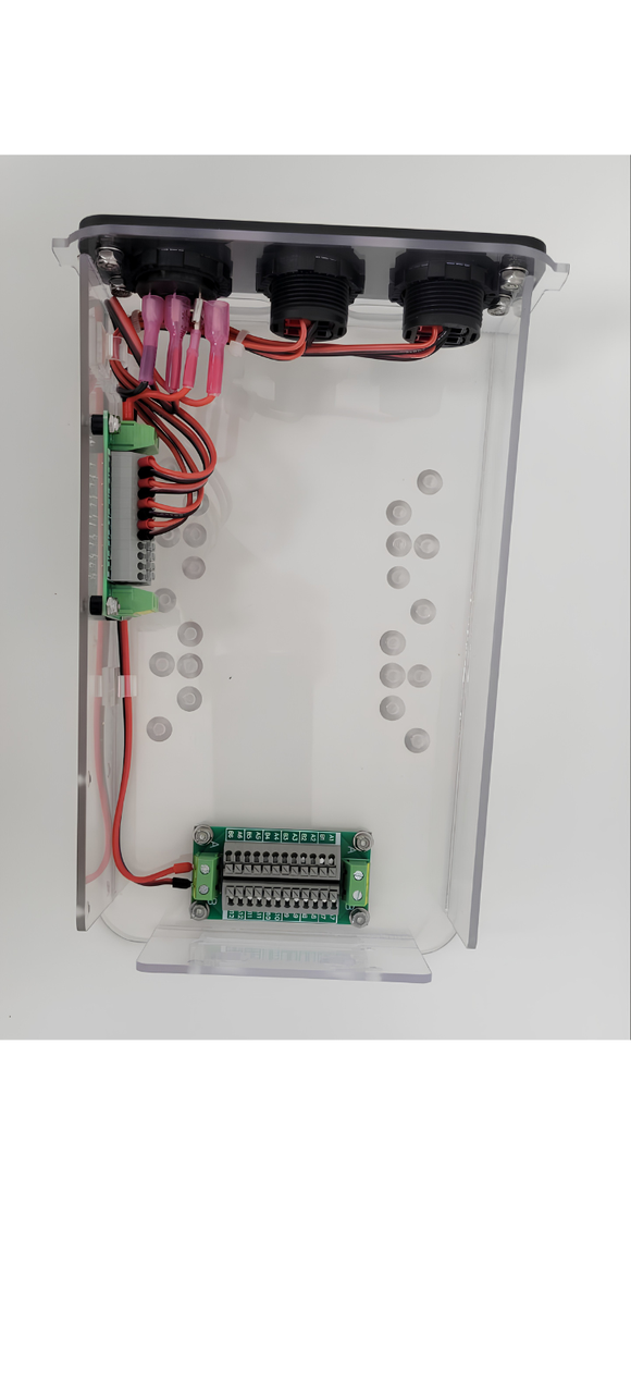 Polycarbonate Power Distribution Enclosure with Anderson Connectors & LCD Power Monitor